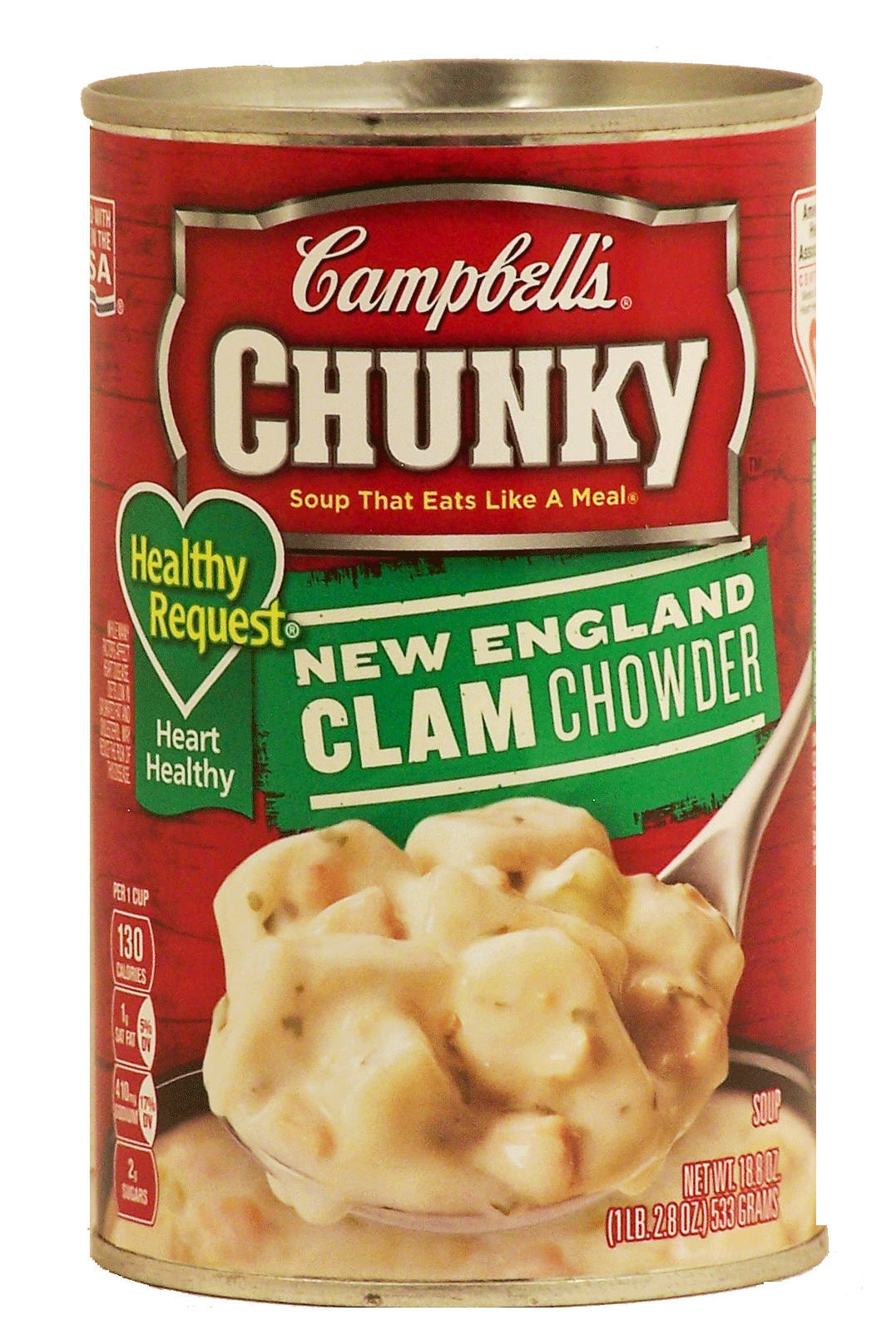 Campbell's Chunky Healthy Request; new england clam chowder ready to serve soup Full-Size Picture